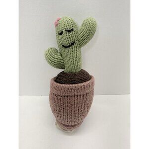 Estella Cactus 5” Knitted Stuffed Baby Lovey Plush Rattle Toy Peru Organic